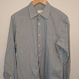 Men's Club Monaco Blue Checkered Button-Up